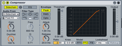 Sidechain compressor configuration